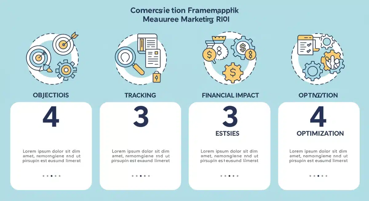 Infographic detailing a 4-step framework for calculating influencer marketing ROI.