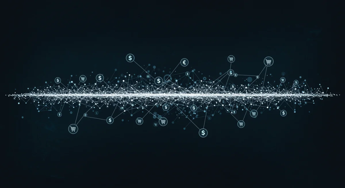 Complex AI algorithm processing data for deal identification.