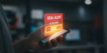 Person identifying fake deal alert on smartphone screen 2025