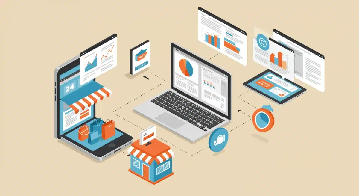 Infographic illustrating seamless omnichannel retail experience