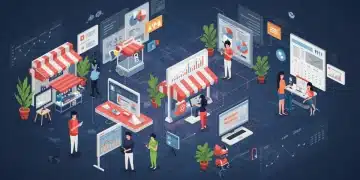 Digital marketplace showing Q1 2025 consumer spending trends impacting online retailers