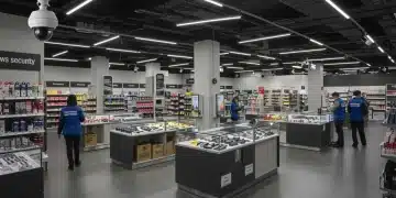 Advanced retail security systems in action, preventing losses.