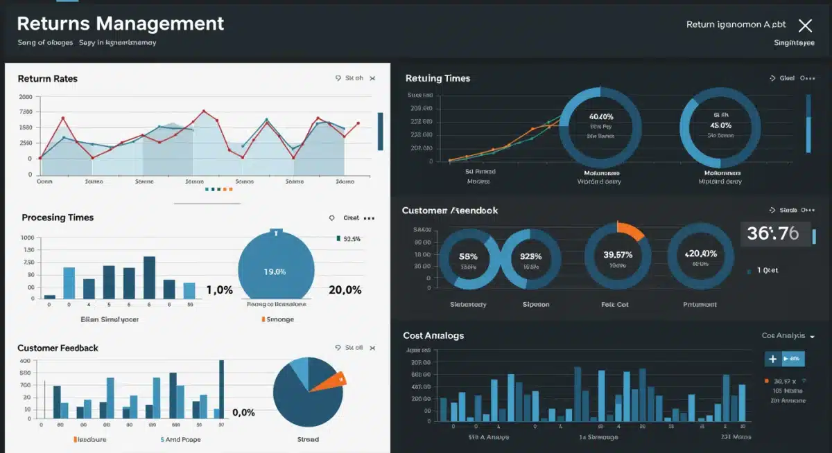 Digital dashboard for returns management analytics and KPIs