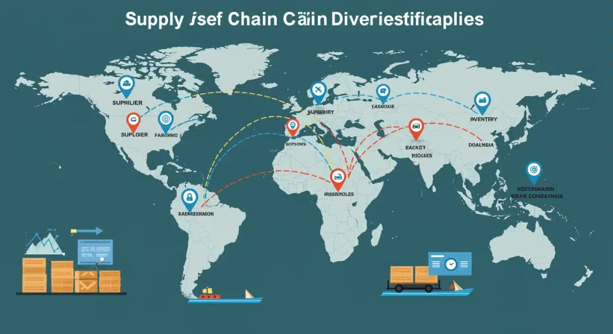 Infographic detailing supply chain diversification strategies for retailers